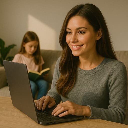 affiliate-lernen-mutter-kind-laptop